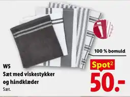 Lidl W5 Sæt med viskestykker og håndklæder tilbud