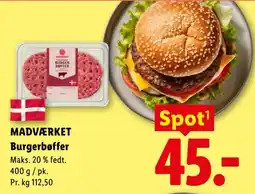 Lidl MADVÆRKET Burgerbøffer tilbud