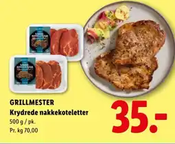 Lidl GRILLMESTER Krydrede nakkekoteletter tilbud