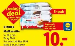 Lidl KINDER Mælkesnitte tilbud
