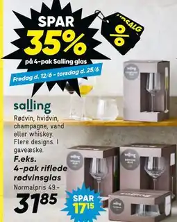 Bilka 4-pak Salling glas tilbud