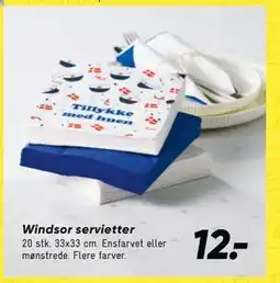 Bilka Windsor servietter tilbud