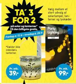 Bilka TA´ 3 FOR 2 på solar og lanterner tilbud