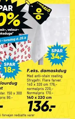 Bilka damaskdug tilbud