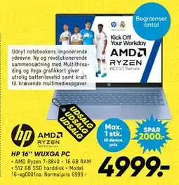 Bilka HP 16’’ WUXGA PC tilbud