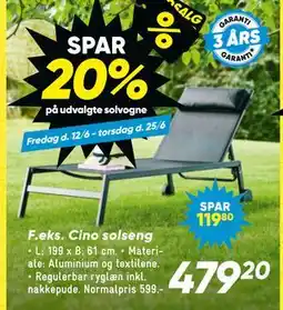 Bilka SPAR 20% på udvalgte solvogne tilbud