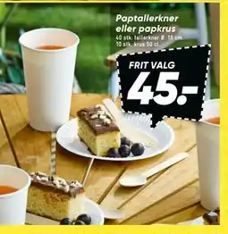 Bilka Paptallerkner eller papkrus tilbud