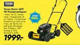 Bilka Texas Razor 4811 TR/M plæneklipper tilbud