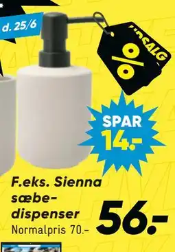 Bilka Sienna sæbedispenser tilbud