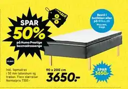 Bilka SPAR 50% på Huma Prestige boxmadrassenge tilbud