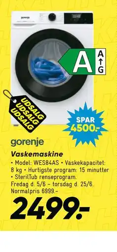 Bilka gorenje Vaskemaskine tilbud