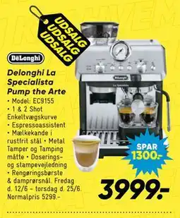 Bilka Delonghi La Specialista Pump the Arte tilbud