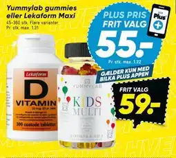 Bilka Yummylab gummies eller Lekaform Maxi tilbud