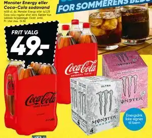 Bilka Monster Energy eller Coca-Cola sodavand tilbud