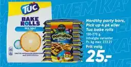 Bilka Nordthy party bars, Pick up 4 pk eller Tuc bake rolls tilbud