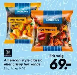 Bilka American style classic eller crispy hot wings tilbud