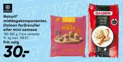 Bilka Naturli’ middagskomponenter, Daloon forårsruller eller mini samosa tilbud