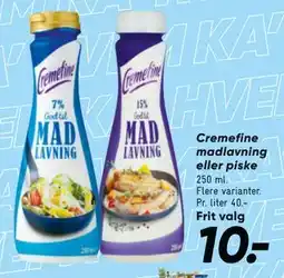 Bilka Cremefine madlavning eller piske tilbud