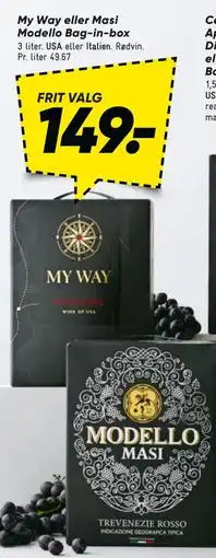 Bilka My Way eller Masi Modello Bag-in-box tilbud