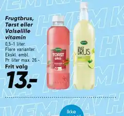 Bilka Frugtbrus, Tørst eller Valsølille vitamin tilbud