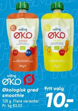 Bilka Økologisk grød smoothie tilbud