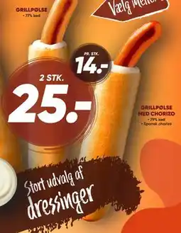 Bilka GRILLPØLSE MED CHORIZO tilbud