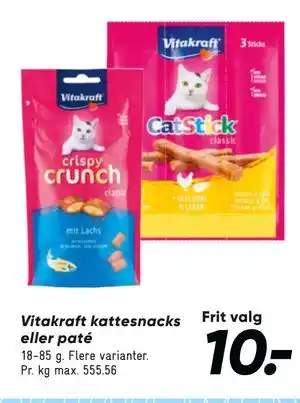 Bilka Vitakraft kattesnacks eller paté tilbud