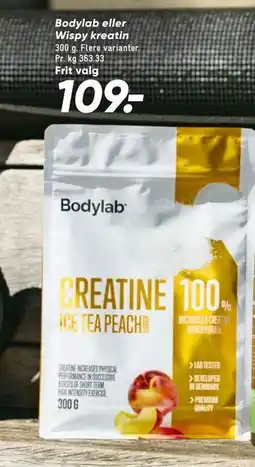 Bilka Bodylab eller Wispy kreatin tilbud