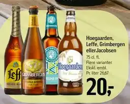 Føtex Hoegaarden, Leffe, Grimbergen eller Jacobsen tilbud