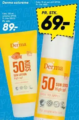 Bilka Derma solcreme tilbud