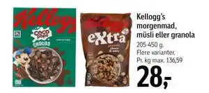 Føtex Kellogg’s morgenmad, müsli eller granola tilbud