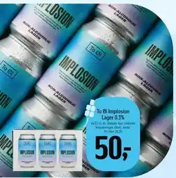Føtex To Øl Implosion Lager 0.3% tilbud