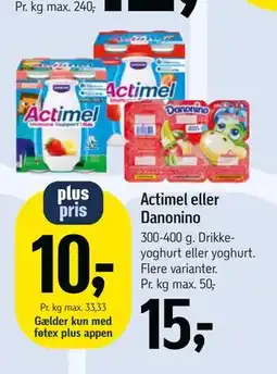 Føtex Actimel eller Danonino tilbud
