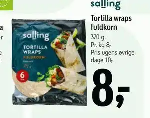 Føtex Tortilla wraps fuldkorn tilbud