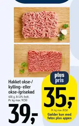 Føtex Hakket okse-/ kylling- eller okse-/grisekød tilbud
