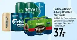Føtex Carlsberg Nordic, Tuborg, Heineken eller Royal tilbud