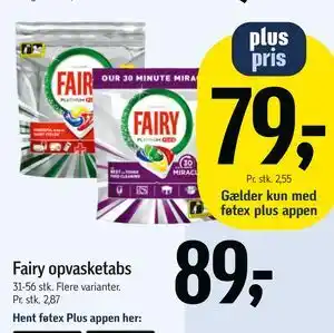 Føtex Fairy opvasketabs tilbud