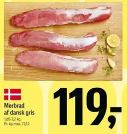 Føtex Mørbrad af dansk gris tilbud