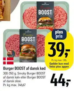 Føtex Burger BOOST af dansk kød tilbud