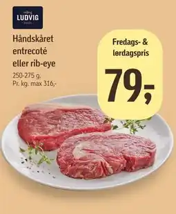 Føtex Håndskåret entrecoté eller rib-eye tilbud
