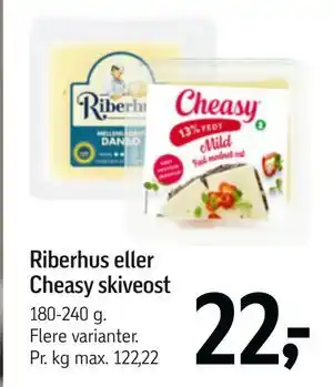 Føtex Riberhus eller Cheasy skiveost tilbud
