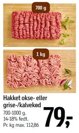 Føtex Hakket okse- eller grise-/kalvekød tilbud