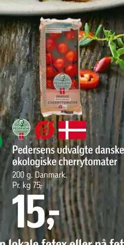 Føtex Pedersens udvalgte danske økologiske cherrytomater tilbud