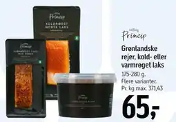 Føtex Grønlandske rejer, kold- eller varmrøget laks tilbud