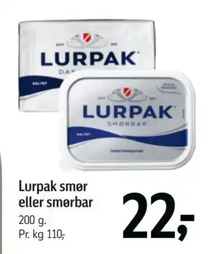 Føtex Lurpak smør eller smørbar tilbud