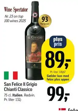 Føtex San Felice Il Grigio Chianti Classico tilbud