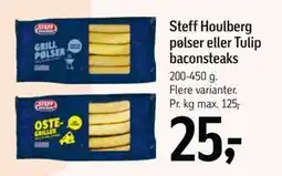 Føtex Steff Houlberg pølser eller Tulip baconsteaks tilbud