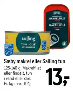 Føtex Sæby makrel eller Salling tun tilbud