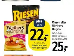 Føtex Riesen eller Werthers Original tilbud