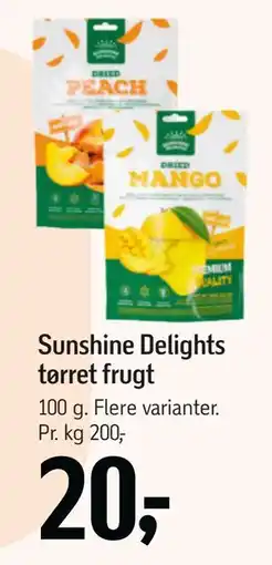Føtex Sunshine Delights tørret frugt tilbud